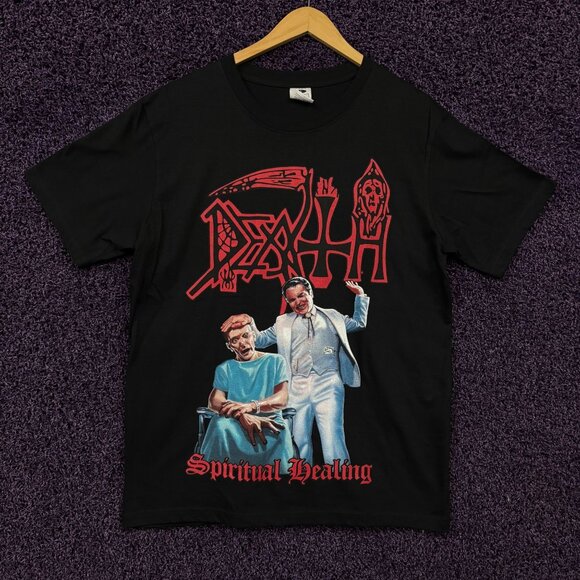 Death Spiritual Healing Album Art Death Metal Band T-Shirt L - Picture 1 of 4